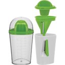 Ver imagem 1 de SPEED ESPREM/FATIADOR 18x9x9cm 450ml POLIPROPILENO VERDE 6PÇ COM ACESSÓRIOS