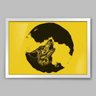 Quadro Animal Lobo Luar - 90x60cm - Moldura Caixa Branco - 1