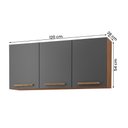 Ver imagem 4 de Armario Aereo Pop 120 Cm com 3 Portas Freijo/chumbo