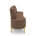 Ver imagem 6 de Sofá 2 Lugares Living 135cm Pé Ferro Dourado Maraú Veludo Marrom K01 - D'Rossi