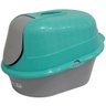 Sanitário para Gatos Fechado com Bandeja e Porta Cat Toalete Verde Furacão Pet 01423 - 1