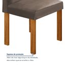 Ver mais imagens de Conjunto Sala de Jantar Mesa 4 Cadeiras Tampo de MDF Carol Marrom Cinamomo/Bege
