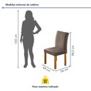 Ver imagem 4 de Conjunto Sala de Jantar Mesa 4 Cadeiras Tampo de MDF Carol Marrom Cinamomo/Bege
