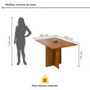 Ver imagem 3 de Conjunto Sala de Jantar Mesa 4 Cadeiras Tampo de MDF Carol Marrom Cinamomo/Bege