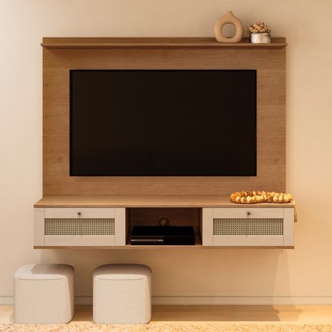 Painel para Tv até 75 Polegadas Trama 2 Portas