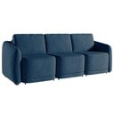 Ver mais imagens de Sofá Cama Modulado Retrátil e Reclinável Varsóvia 246cm Veludo Azul Marinho G33 - Gran Belo