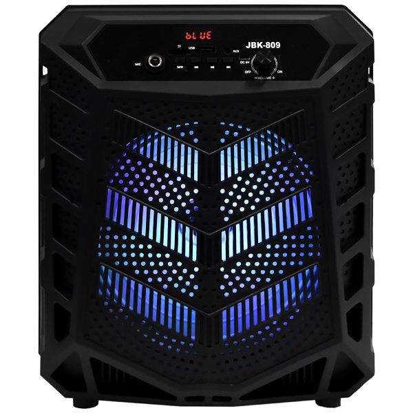 Caixa Karaoke JBK 809 8Pol 5 Watts RMS com Bluetooth/USB e Radio FM