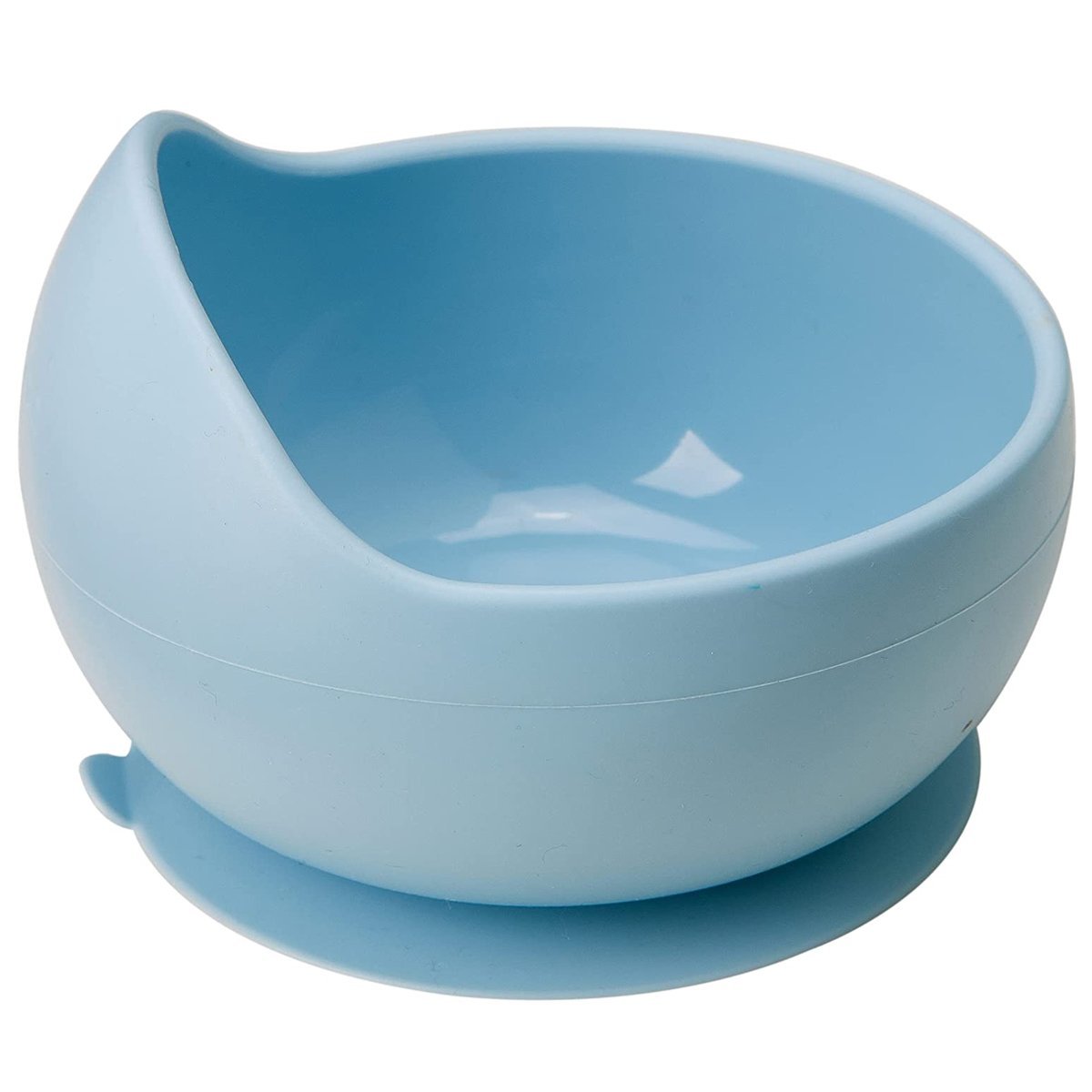 Bowl de Silicone Bebe Alimentação Refeição Infantil 350ML +6 Meses Com Ventosa Azul Buba Tigela - Bo