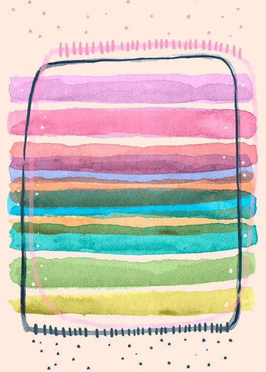 Kit com 3 Quadros Arte Abstrata em Lona 40x60cm - 3
