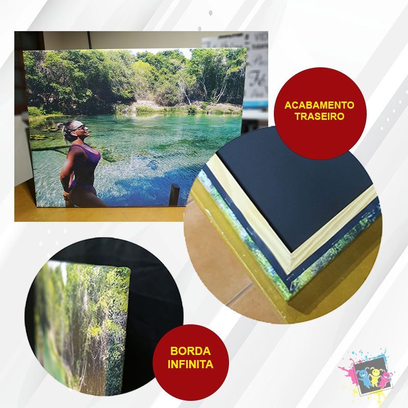 Kit com 3 Quadros Arte Abstrata em Lona 40x60cm - 6