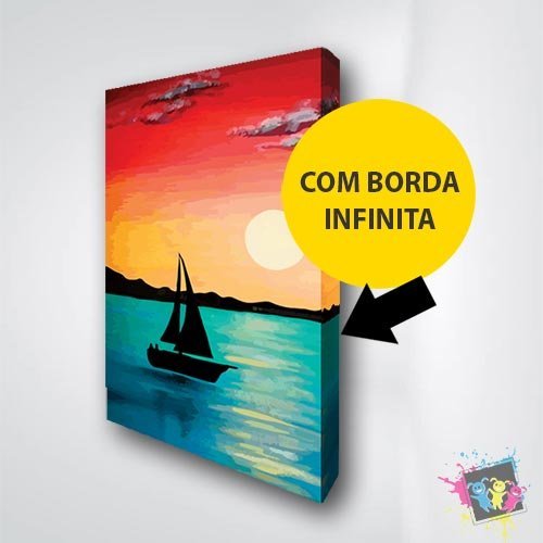 Kit com 3 Quadros Arte Abstrata em Lona 40x60cm - 5