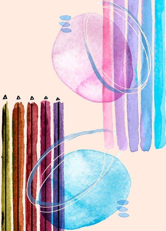 Kit com 3 Quadros Arte Abstrata em Lona 40x60cm - 4