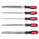 Ver imagem 1 de Jogo de Lima Bastarda 8 Pol. Cabo Emborrachado 5 Peças Mtx