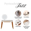 Ver imagem 3 de Penteadeira Ambiente Jazz Off White com Led - Imcal