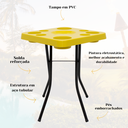 Ver imagem 4 de Mesa Petisqueira Tampo com 9 Cavidades Petiscos Desmontável Varandas Jardim Pescarias Camping