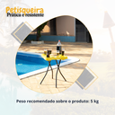 Ver imagem 3 de Mesa Petisqueira Tampo com 9 Cavidades Petiscos Desmontável Varandas Jardim Pescarias Camping