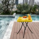 Ver imagem 6 de Mesa Petisqueira Tampo com 9 Cavidades Petiscos Desmontável Varandas Jardim Pescarias Camping