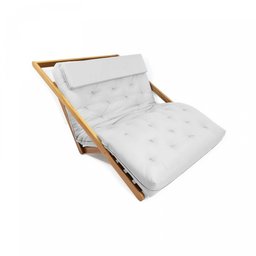 Poltrona New York Reclinável Casal Futon Branco Off Sala de Estar - 3