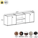 Ver imagem 6 de Armário para Escritório F5 4 Portas 2 Prateleiras MDP 240cm F5 Office