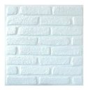 Ver imagem 1 de Kit 30 Placas Decorativas 3 D Tijolinho Branco 50x50 Cm Tijolinho