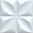 Ver imagem 1 de Kit 25 Placas Decorativas 3 D Pétalas Branco 50x50 Cm Pétalas