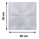 Ver imagem 4 de Kit 25 Placas Decorativas 3 D Pétalas Branco 50x50 Cm Pétalas