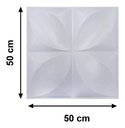 Ver imagem 4 de Kit 25 Placas Decorativas 3 D Pétalas Branco 50x50 Cm Pétalas