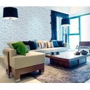 Ver imagem 2 de Kit 25 Placas Decorativas 3 D Pétalas Branco 50x50 Cm Pétalas