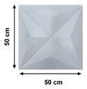 Ver imagem 3 de Kit 30 Placas Decorativas 3 D Estrelar Branco 50x50 Cm Estrelar
