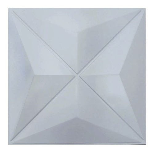 Kit 25 Placas Decorativas 3 D Estrelar Branco 50x50 Cm Estrelar - 4