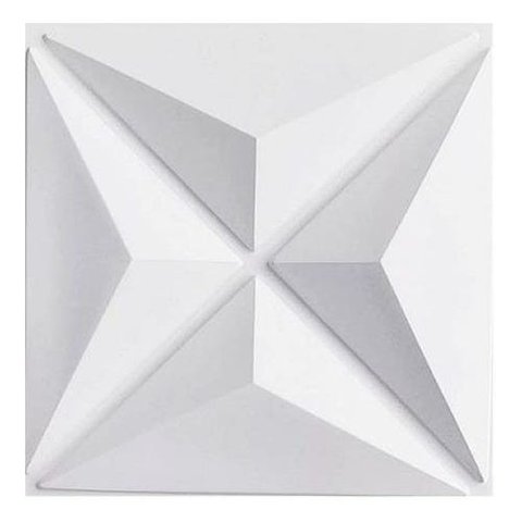 Kit 25 Placas Decorativas 3 D Estrelar Branco 50x50 Cm Estrelar