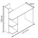 Ver imagem 2 de Escrivaninha com Prateleiras 121,5cm Multimóveis CR25358 Mel/Arenas