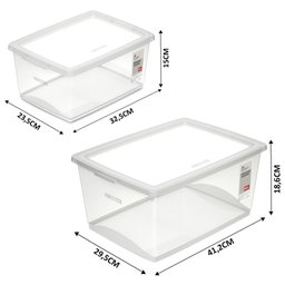 Kit 4 Caixas Organizadora Ordene 7,5 15, 30 e 60 Lt C/ Tampa - 3