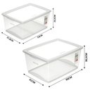 Ver imagem 4 de Kit 4 Caixas Organizadora Ordene 7,5 15, 30 e 60 Lt C/ Tampa