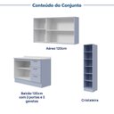 Ver imagem 7 de Cozinha Planejada 3 Peças com Tampo com Cristaleira Marselha CabeCasa MadeiraOriginals Azul/Sereno