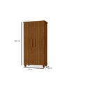 Ver imagem 4 de Sapateira Armario Multiuso 2 Portas com 5 Prateleira Organizador Berlim Luapa Móveis