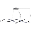 Ver imagem 6 de Luminária Pendente Lustre Led 3 em 1 Dna Preto Moderno Luxuoso Bivolt Inl120