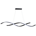 Ver imagem 1 de Luminária Pendente Lustre Led 3 em 1 Dna Preto Moderno Luxuoso Bivolt Inl120