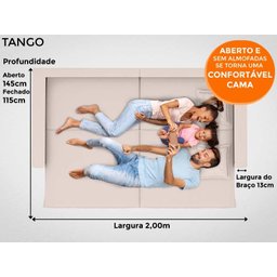 Sofá Tango 2,00M Sem Caixa, Retrátil e Reclinável Velosuede Areia - Netsofás - 9