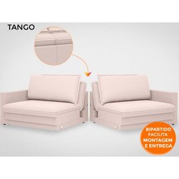 Sofá Tango 2,00M Sem Caixa, Retrátil e Reclinável Velosuede Areia - Netsofás - 7