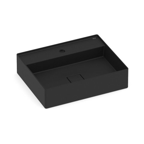 Cuba de Sobrepor com Mesa Terra T19 Preto/Matte Black Roca
