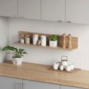 Ver imagem 7 de Prateleira Decorativa de Parede Odda MDP 100cm Bege Mercado Das Prateleiras