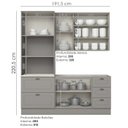 Ver imagem 4 de Cozinha Modulada 3 Pecas 192 Cm Ce759 Americana Cinza Calcare Henn