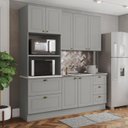 Ver imagem 2 de Cozinha Modulada 3 Pecas 192 Cm Ce759 Americana Cinza Calcare Henn