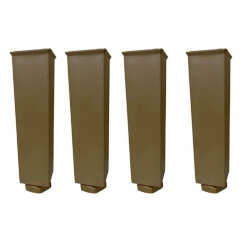 Kit 4 Pés Plástico para Balcão 16 a 19 Cm Marrom