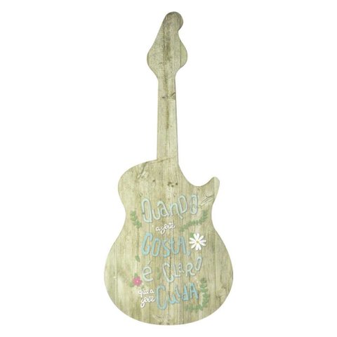 Placa de MDF Decorativa ''Guitarra'' 19x44 - D’Rossi