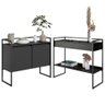 Conjunto Buffet Compacto e Aparador Industrial Preto - 1
