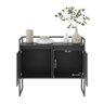 Conjunto Buffet Compacto e Aparador Industrial Preto - 3