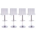 Ver imagem 1 de Kit 4 Banquetas Estofadas C/encosto P/cozinha Gir.branca