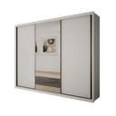 Ver imagem 2 de Guarda Roupa Casal com Espelho 3 Portas 6 Gavetas - Paradizzo Gold-branco - Móveis Novo Horizonte